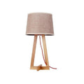 Portátil de mesa en madera pantalla tela marrón - IX9408