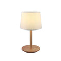 Portátil de mesa en madera y pant. tela natural E27 - IX9454