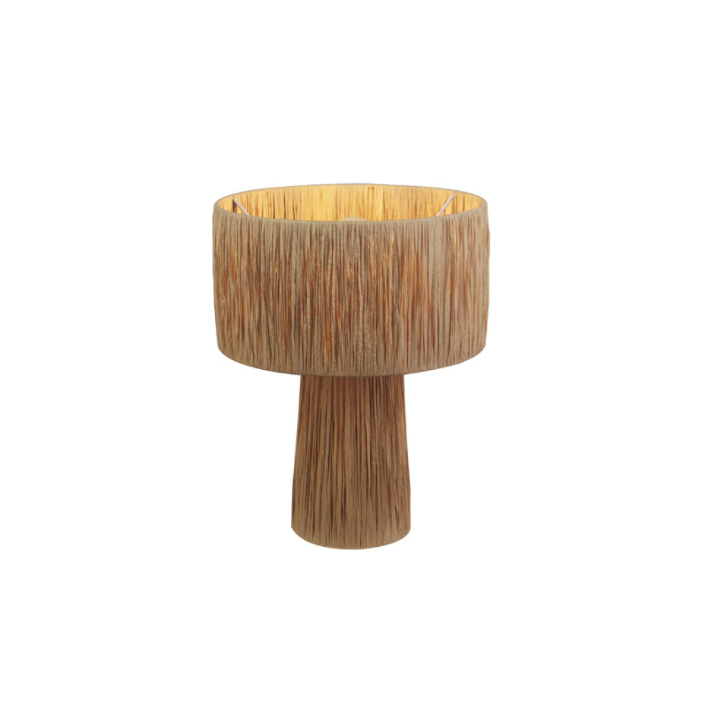 Portátil de mesa fibra ratán E27 Ø350x450mm - IX9473