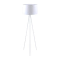 Portátil de pie en metal blanco y pant tela blanca - IX9436