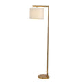 Portátil de pie en metal dorado y pant tela blanca - IX9432