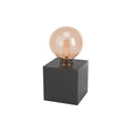 Portátil mesa cubo de madera negro E27 PRESTWICK2 - EG4110