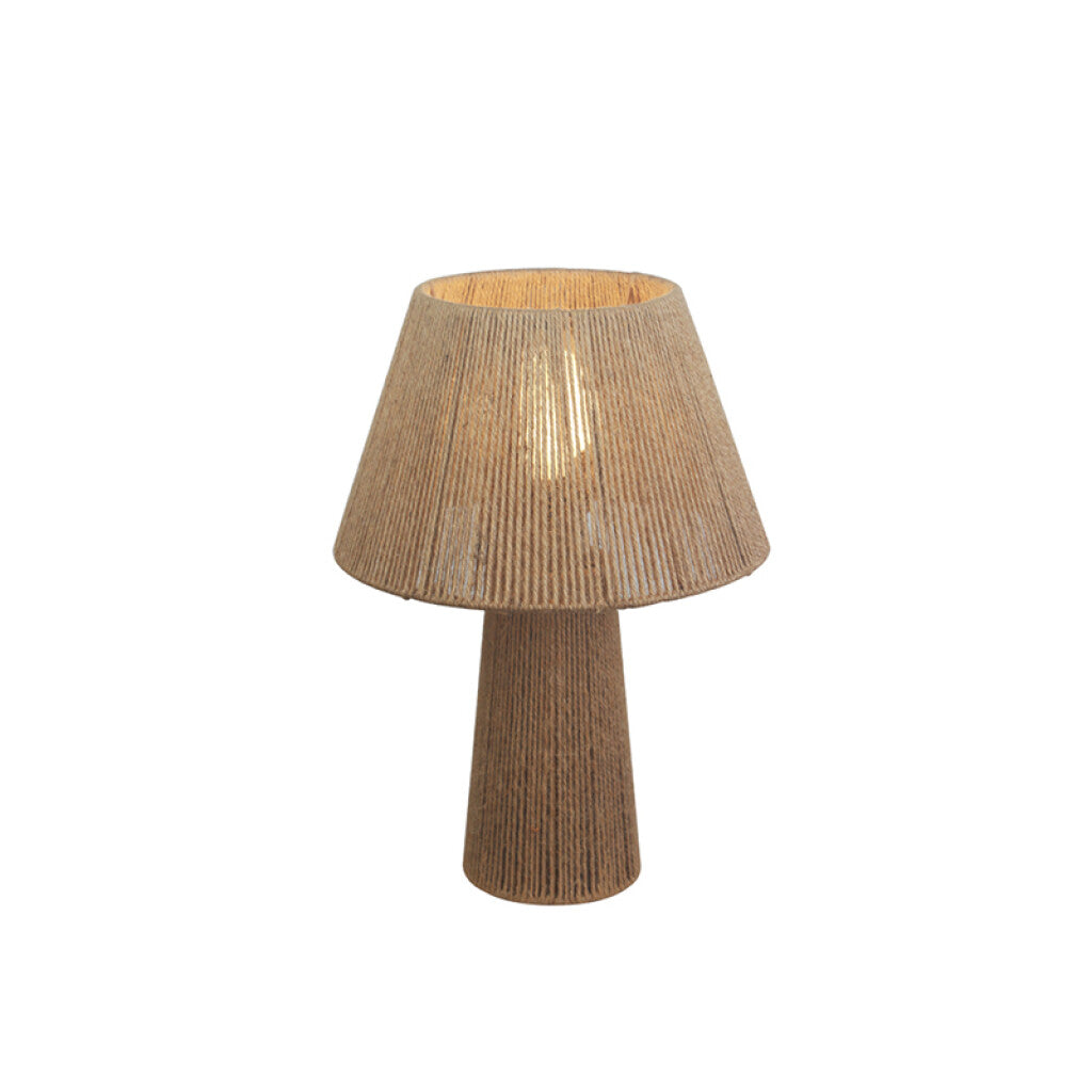 Portátil mesa madera pantalla de cuerda Ø350mm E27 - IX9470