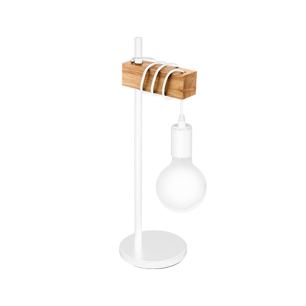 Portátil mesa madera port blanco 1XE27 TOWNSHEND - EG3218