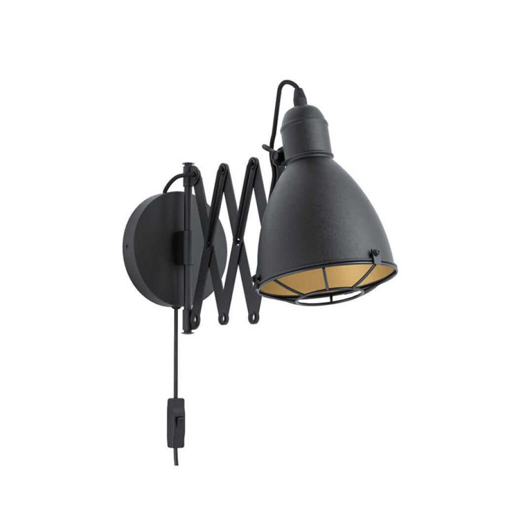 Portátil pared negra extensible 1XE27 TREBURLEY - EG3308