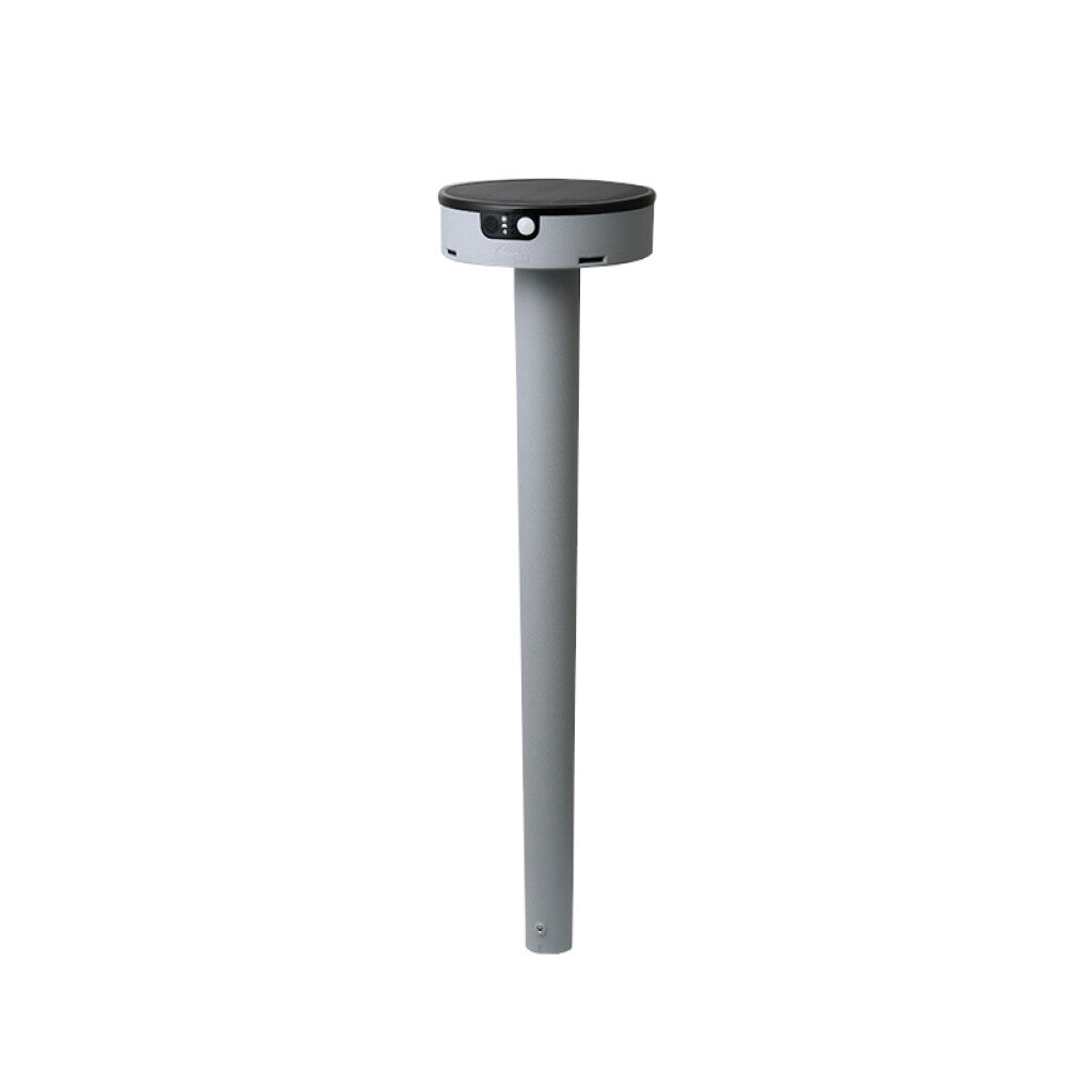 Poste LED solar gris pin. IP55 CCT+sensor FIORINA - FL2012