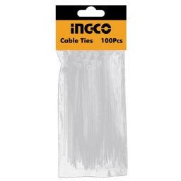 COLLARIN PRECINTO BLANCO 20 CM X 3.6 INGCO HCT2001 100 UNINADES X PACK