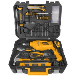 KIT TALADRO 850W + 101 HERRAMIENTAS EN VALIJA PLASTICA INGCO HKTHP11022
