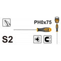 DESTORNILLADOR PHILLIPS S2,PH0 3 x75MM INGCO