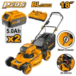CORTA CESPED A BATERIA 20V 18" P20S C BAT Y CARGADOR LMLI20182 INGCO