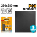 SET LIJA AL AGUA GRANO 60 X 10U INGCO AKHS11060