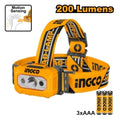 LINTERNA VINCHA MINERO LED 200 LUMENES HHL013AAA8 INGCO