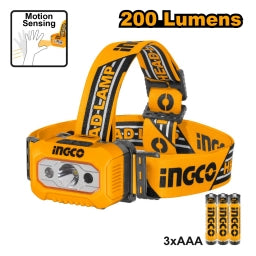 LINTERNA VINCHA MINERO LED 200 LUMENES HHL013AAA8 INGCO