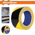 CINTA SEÑALIZACION AMARILLA Y NEGRA 30MT X 50MM WADFOW WPN4H45