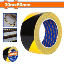 CINTA SEÑALIZACION AMARILLA Y NEGRA 30MT X 50MM WADFOW WPN4H45