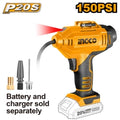 INFLADOR COMPRESOR A BATERIA 20V P20S S/BAT INGCO CACLI2018