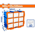 ORGANIZADOR MODULAR TRANSPARENTE 380X155X320MM C GAVETAS WADFOW WTB8331