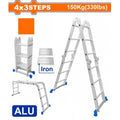 ESCALERA ANDAMIO 12 ESCALONES ALUMINIO CON PLATAFORMA WADFOW WLD7H43