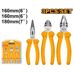 SET X 3 PINZAS INGCO HKPS08311
