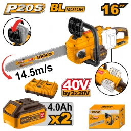 MOTOSIERRA A BATERIA 40V P20S 16" C/BAT C/CARG INGCO CGSLI401682