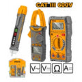 SET TESTER PINZA AMP Y DETECTOR VOLT INGCO DM3028