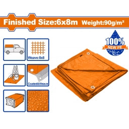 LONA NARANJA 6X8MT 90G/M2 IMPERMEABLE WADFOW WTQ0968