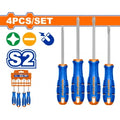 SET X 4 DESTORNILLADORES S2 PALETA/PHILLIPS IMANTADO WADFOW WSSA404