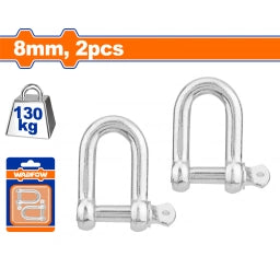 SET X 2 GRILLETE GANCHO 8MM 130KG WADFOW WQL3K01
