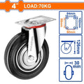 RUEDA METAL/GOMA GIRATORIA 4" WADFOW WJL3342