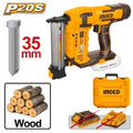 CLAVADORA A BATERIA 20V P20S 35MM MADERA SIN BATERIA SIN CARG + VALIJA INGCO CBNLI3505