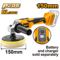 LUSTRA PULIDORA A BATERIA 150MM APLI2001 INGCO 20 VOLT LINEA P20S