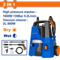 HIDROLAVADORA ASPIRADORA 2 EN 1 1600W 130BAR 5.2 L/MIN SECO HUMEDO WADFOW WHP4A16