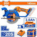 SIERRA CIRCULAR A BATERIA 20V BATERIA P20S 140MM C BAT 3.0AH Y CARG WADFOW WLWP5631