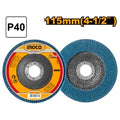 DISCO CIRCONIO FLAP 115MM P40 FDZ1151 INGCO