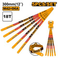 SET X 5 SIERRAS 12" 18 DIENTES INGCO HSBKT12185