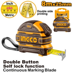 CINTA METRICA 8 M X25 MM INGCO HSMT08825
