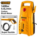 HIDROLAVADORA 1600W 140BAR MOTOR A CARBONES C/ AUTOSTOP - HPWR16008 INGCO