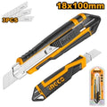 TRINCHETA 18MM INGCO HKNS16538 CON 3 HOJA MATERIAL SK5 SOFT GRIP