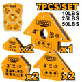 SET X7 ESCUADRA MAGNETICAS INGCO AMWH7002