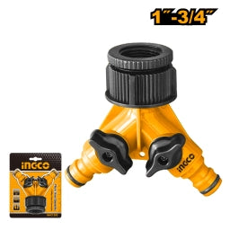 CONECTOR DE MANGUERA DOBLE PARA RIEGO INGCO HHC1202