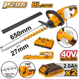 CORTA CERCO A BATERIA 650MM 40V BATERIA P20S INGCO BRUSHLESS C/2 BAT CHTLI400282 INGCO