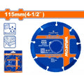 DISCO PARA MADERA 4 1/2" 115MM EJE 22,2 MM WADFOW WCCD1K45