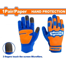 GUANTES MECANICO MICROFIBRA Y PVC XL WADFOW WMG1E03