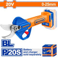 TIJERA DE PODA A BATERIA 20V P20S 0-25MM WADFOW WJFP525 SIN CARG SIN BAT