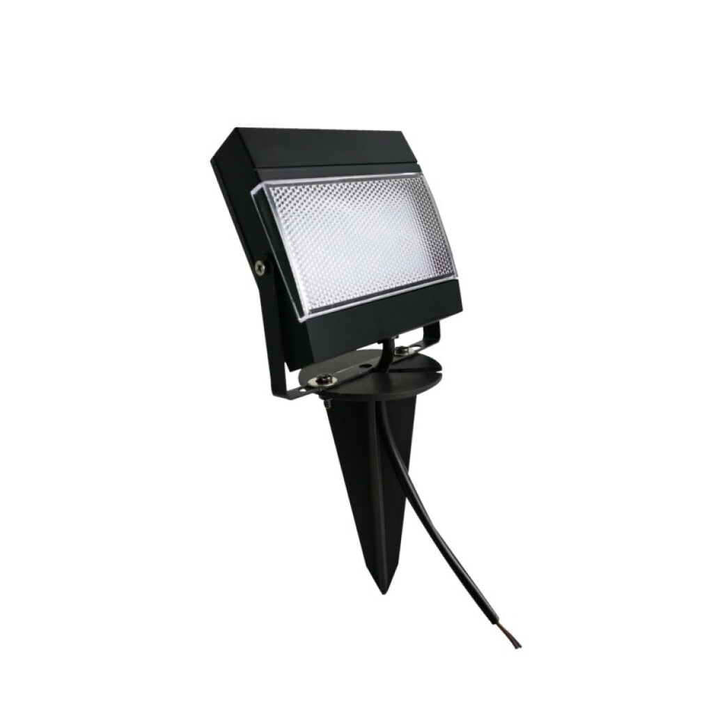 Proyector LED c/ pincho negro exterior 7,5W cálida - IX4046