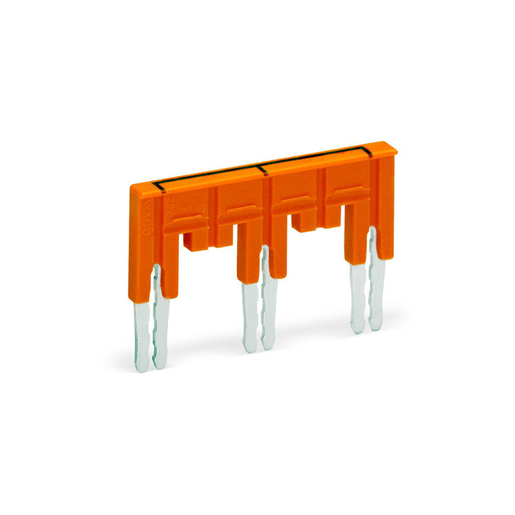 Puente para 1, 3 o 5 bornes, 30A naranja - WG1055