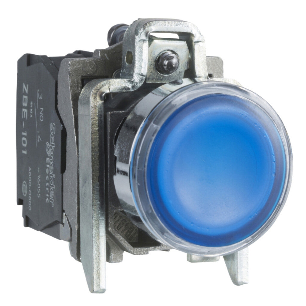 Puls. lum. azul 1NA + 1NC ø22mm IP67 24v ac/dc - TL5354