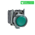 Puls. luminoso verde 1NA + 1NC ø22mm IP67 240vac - TL5302