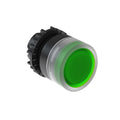 Pulsador luminoso verde LED + contacto 1NA 220VAC - WE6430