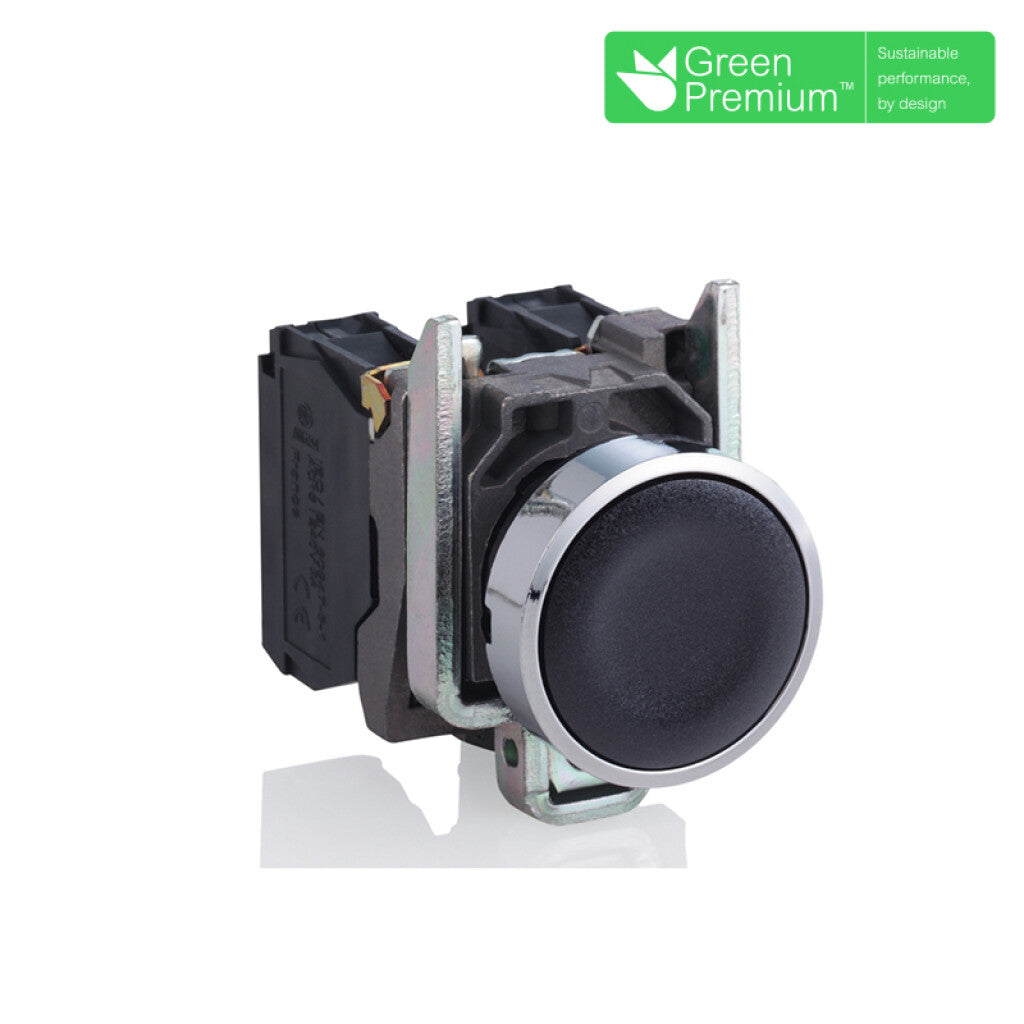Pulsador rasante negro 1NA ø22mm IP67 - TL5305